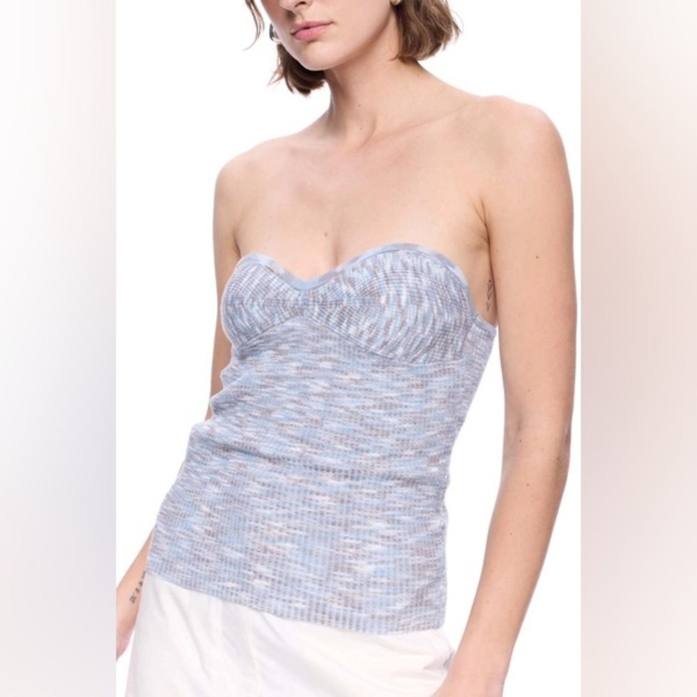 Crescent Ximena Mixed Color Bustier Knit Top NWT Medium A52
